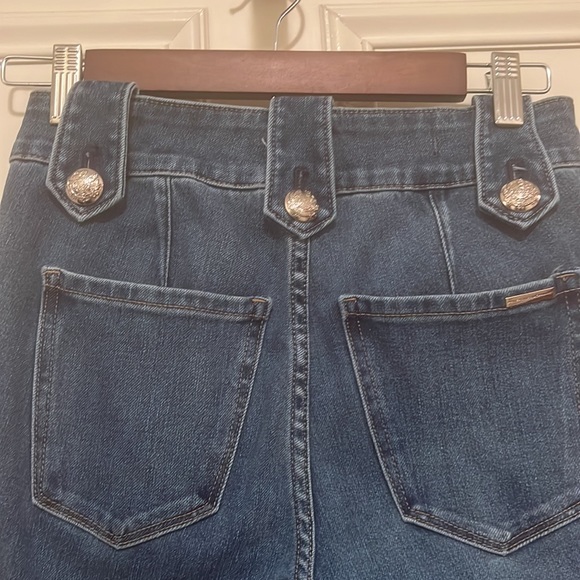 White House Black Market High Rise Silver Blue Jeans - Picture 3 of 14